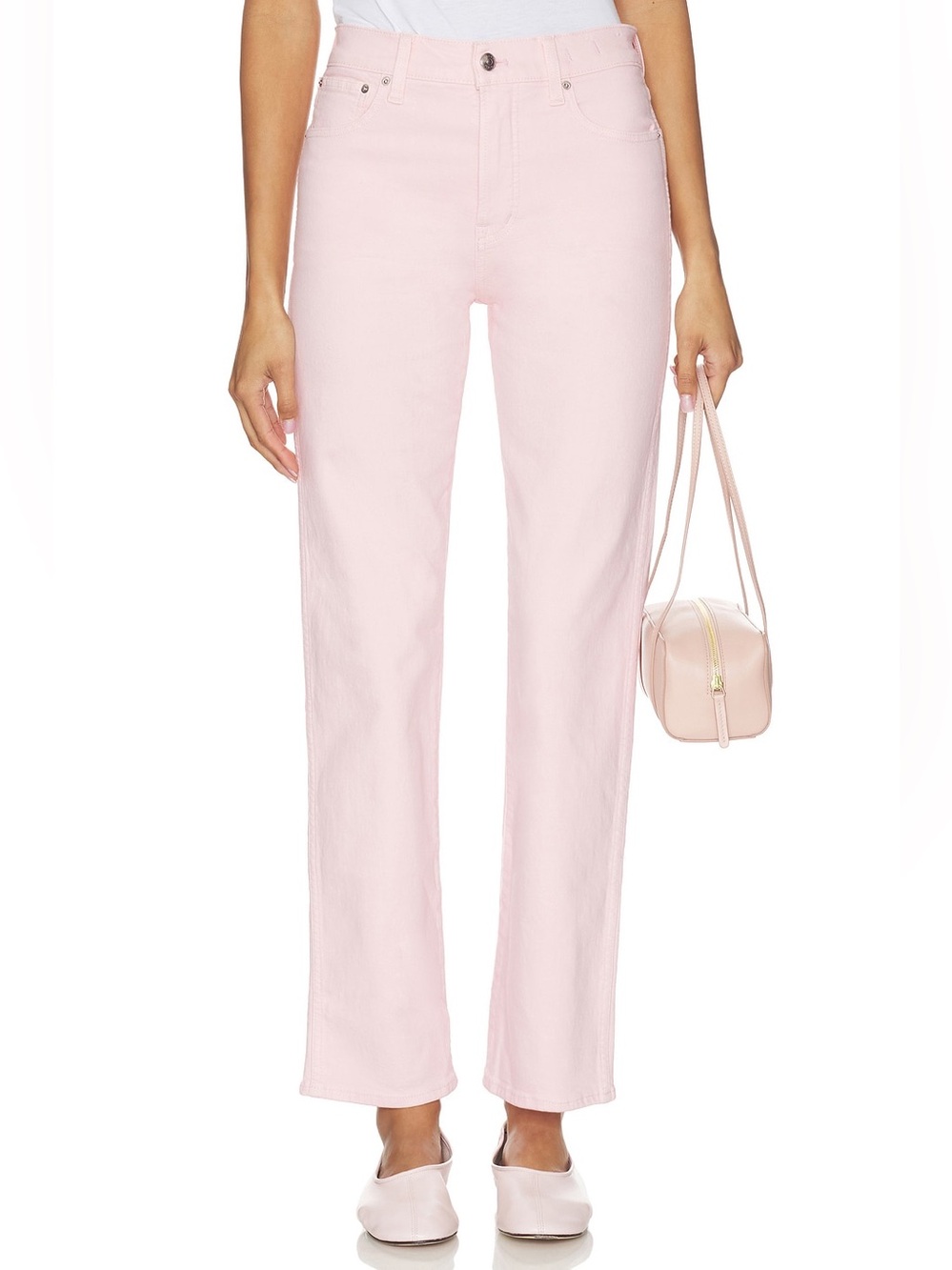 NWT Madewell Baggy Straight Leg Women's Jeans - Light Pink